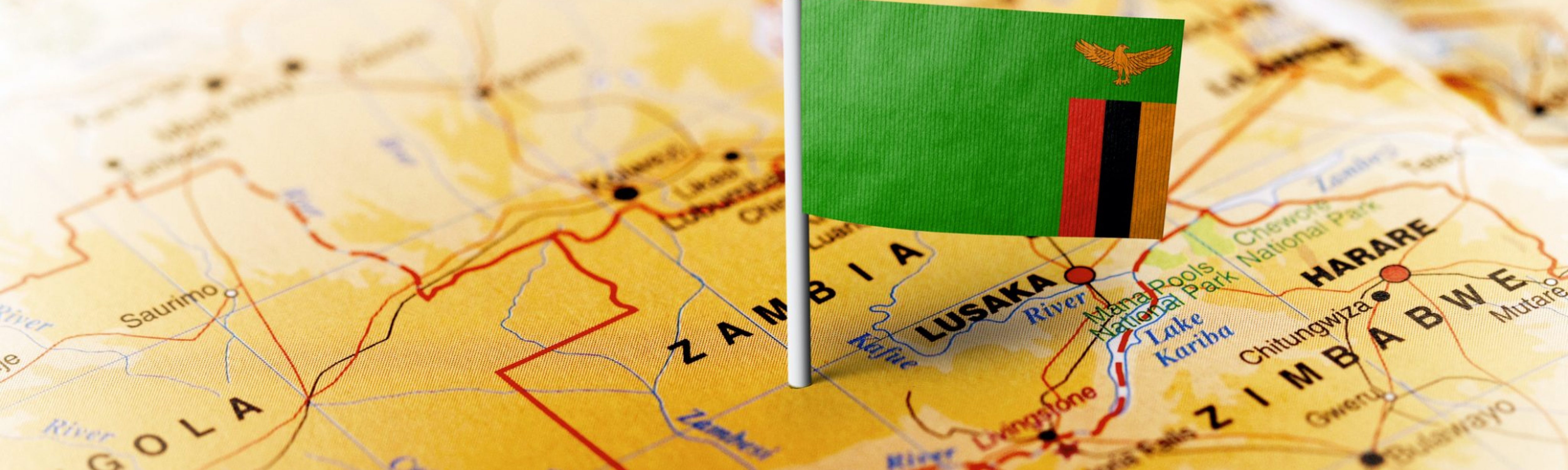 Zambia flag map africa copy