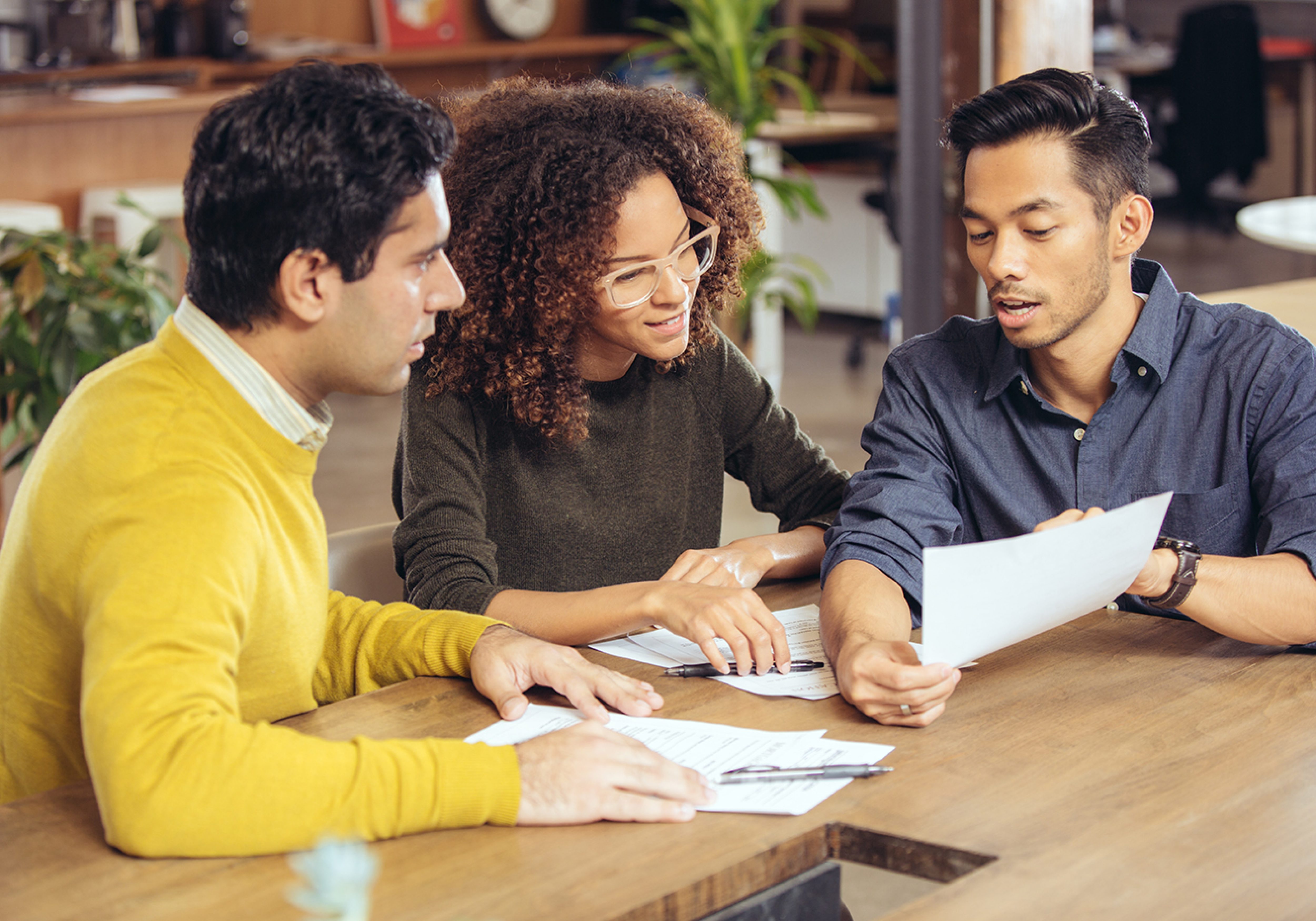 Couple on meeting with financial advisor